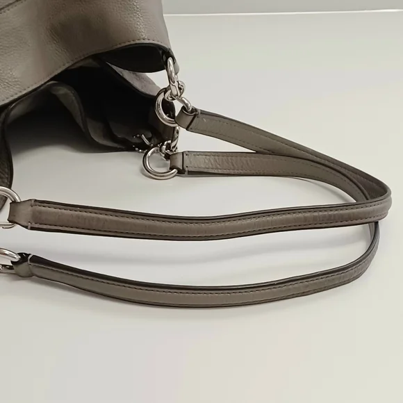 COPY - COACH Lexy Grey Pebble Leather Three Compartments Shoulder Bag #F57545 - Picture 9 of 15